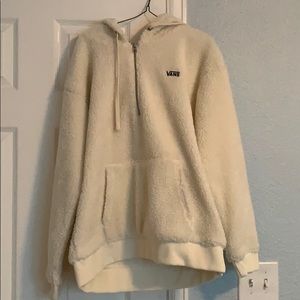 Vans White Puffy Pullover Large